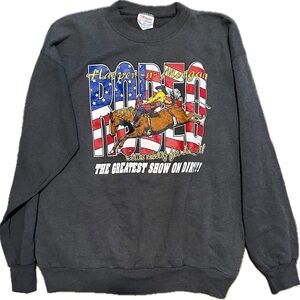 Gray Rodeo Graphic Men's Sweater